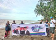 Sosialisasikan AMIN, Tim Jubir Kampung Beraksi di Pesisir Pantai Tanete Rilau Barru