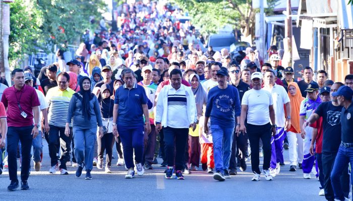 Warga Wajo Senam Jantung Sehat Bersama Penjabat Gubernur Sulsel