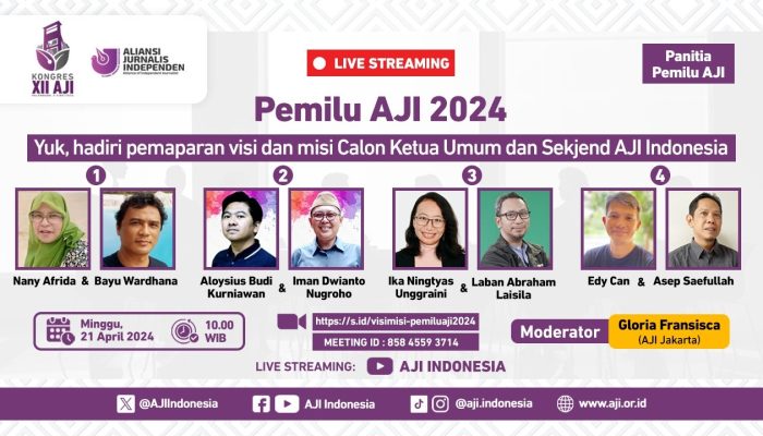 Empat Paslon Ketum-Sekjen AJI Indonesia, Maju dalam Pemilu AJI