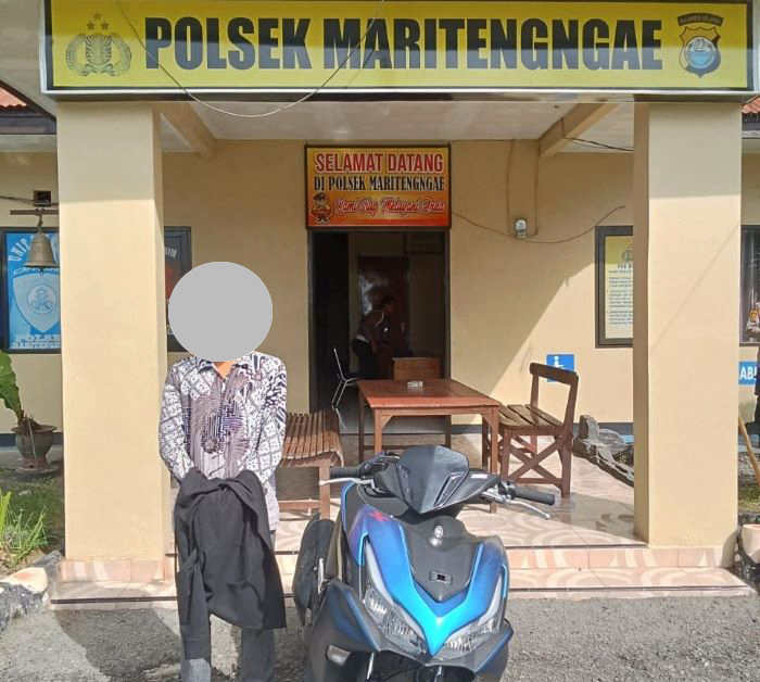 Polsek Maritengangae Ringkus Pelaku Pencurian Motor di Sidrap
