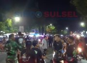 Aparat Gabungan TNI-Polri Bubarkan Aksi Geber Motor Sekelompok Masyarakat Pangkep
