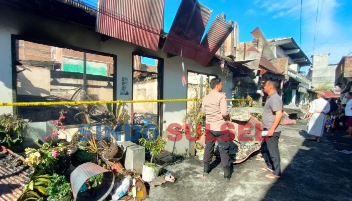 Kebakaran Habiskan Tiga Rumah di Sawitto Pinrang