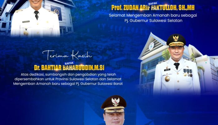 Pj Bupati Wajo Sampaikan Ucapan Selamat Kepada Prof Zudan Usai Dilantik Menjadi Pj Gubernur Sulsel
