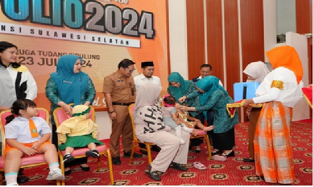 Canangkan PIN Polio 2024, Sulsel Sasar 1,2 Juta Anak