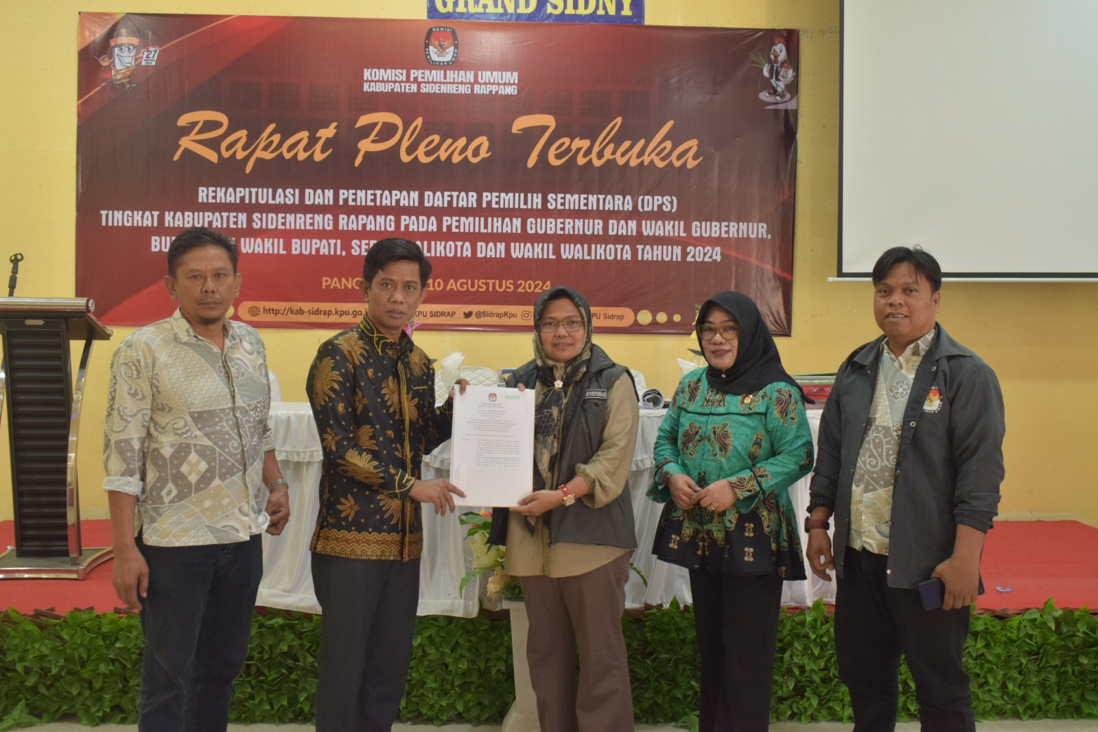 KPU Sidrap Tetapkan Daftar Pemilih Sementara Pilkada 2024