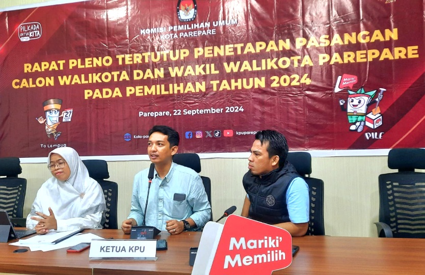 Besok, KPU Parepare Gelar Pengundian dan Penetapan Nomor Urut Paslon    