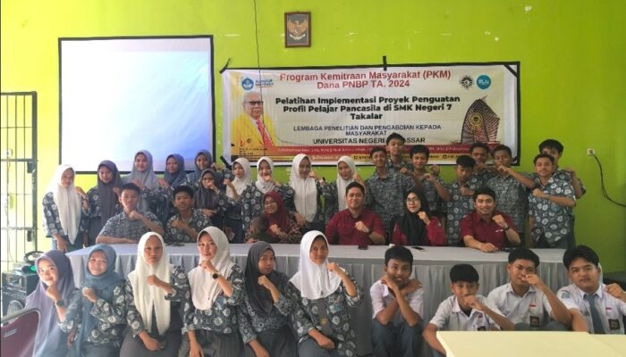 Program Pengabdian Masyarakat UNM, Gelar Pelatihan P5 di SMKN 7 Takalar