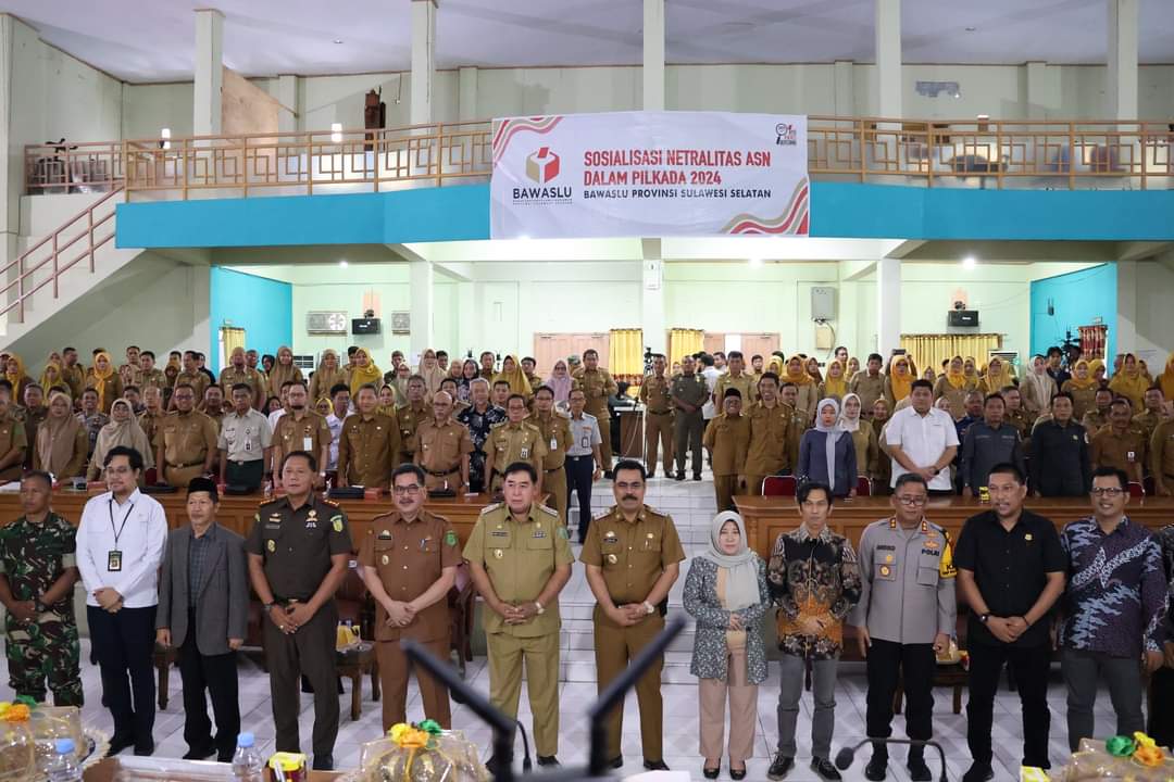 Pj Bupati Pinrang Tekankan Pentingnya Netralitas ASN dalam Sosialisasi Bawaslu