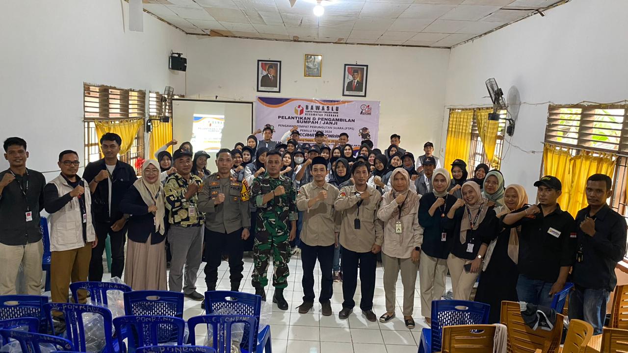 Bawaslu Kabupaten Luwu Lantik Pengawas TPS Pilkada Serentak 2024