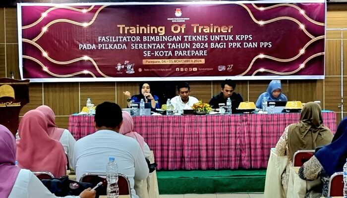 Training Of Trainer KPU Parepare, Libatkan Puluhan PPK dan PPS 