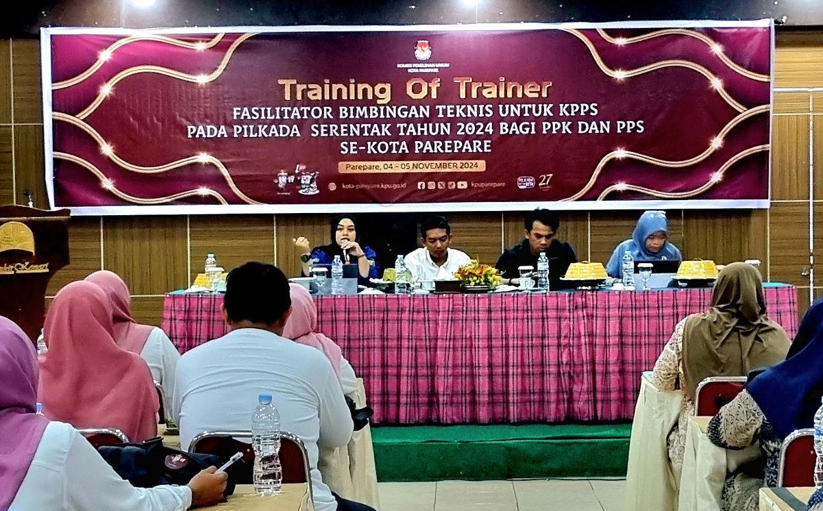 Training Of Trainer KPU Parepare, Libatkan Puluhan PPK dan PPS 