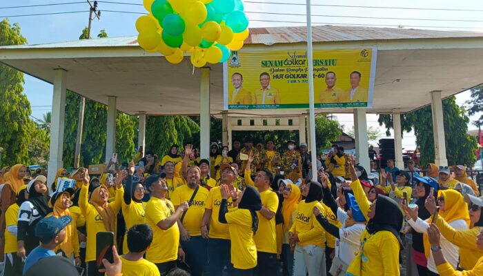 Senam Golkar Bersatu Luwu Sukses Pecahkan Rekor MURI di HUT ke-60