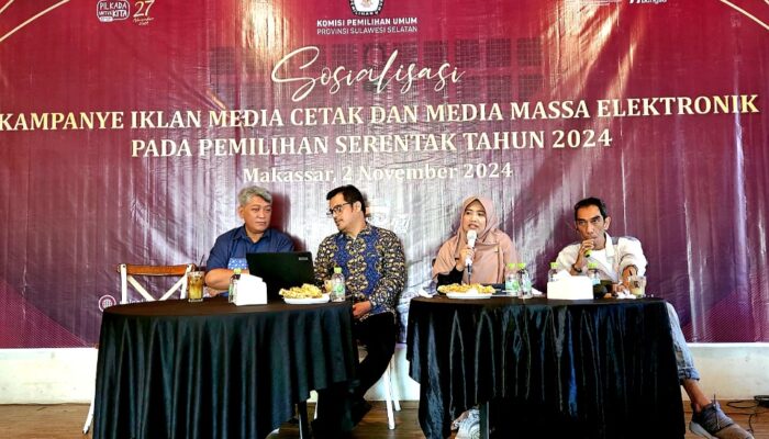 KPU Sulsel Tetapkan Jadwal Iklan Kampanye Iklan di Media