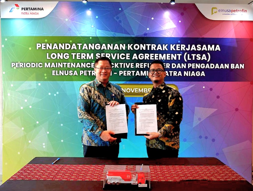Pertamina Patra Niaga Sulawesi – Elnusa Petrofin, Tandatangani LTSA Pemeliharaan Tructive Refueller dan Pengadaan Ban   