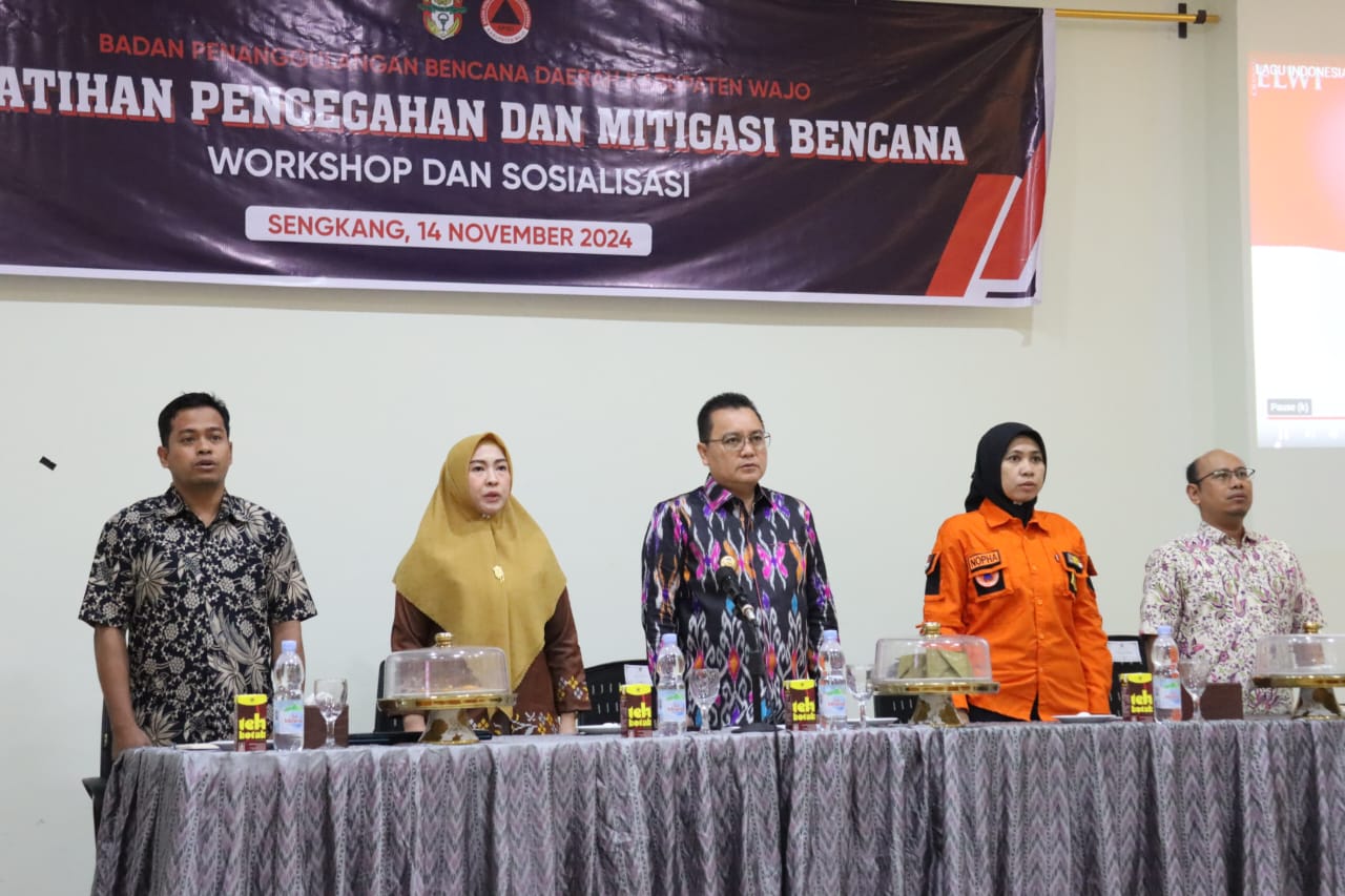 Andi Bataralifu Hadiri Workshop dan Sosialisasi Mitigasi Bencana BPBD Wajo
