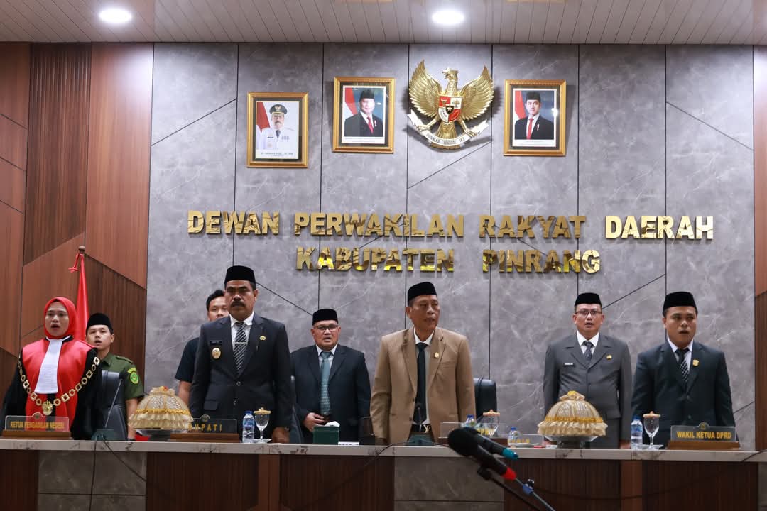 Pj Bupati Pinrang Hadiri Pelantikan Wakil Ketua DPRD 2024–2029