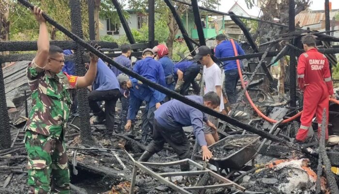 Rumah Panggung di Sidrap Ludes Terbakar, Kerugian Capai Rp200 Juta