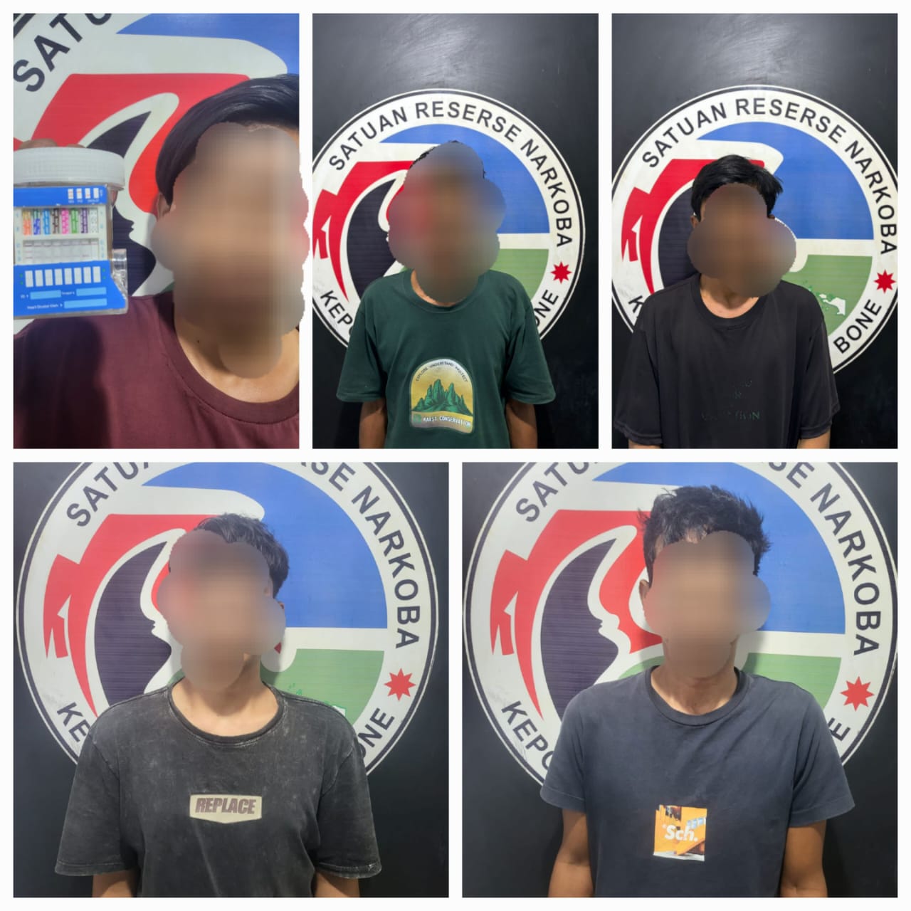Polres Bone Tangkap Lima Pengedar dan Pengguna Sabu dalam Dua Hari