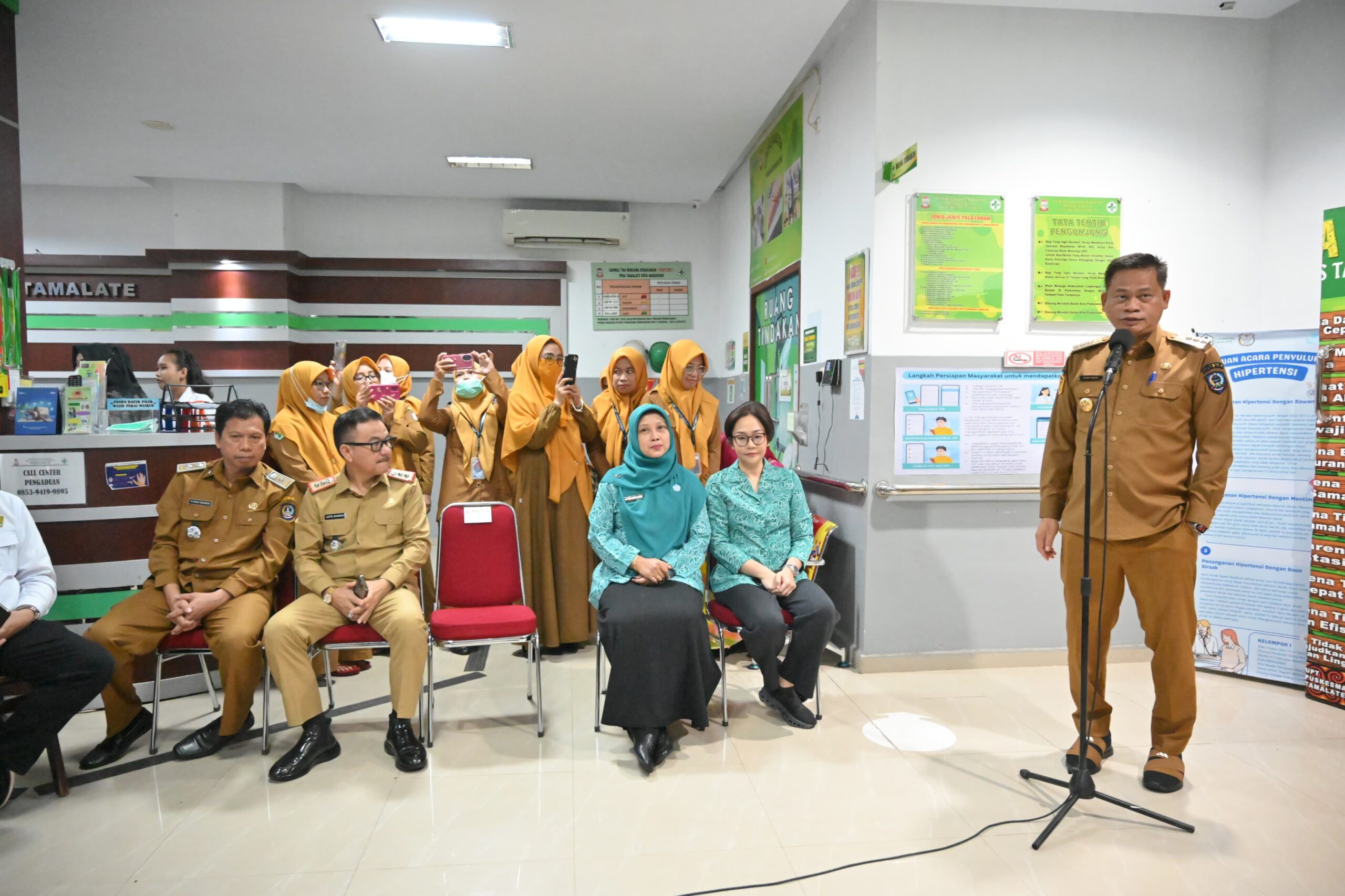 Pj Gubernur Prof Fadjry Launching Program Pemeriksaan Kesehatan Gratis di Puskesmas Tamalate Makassar