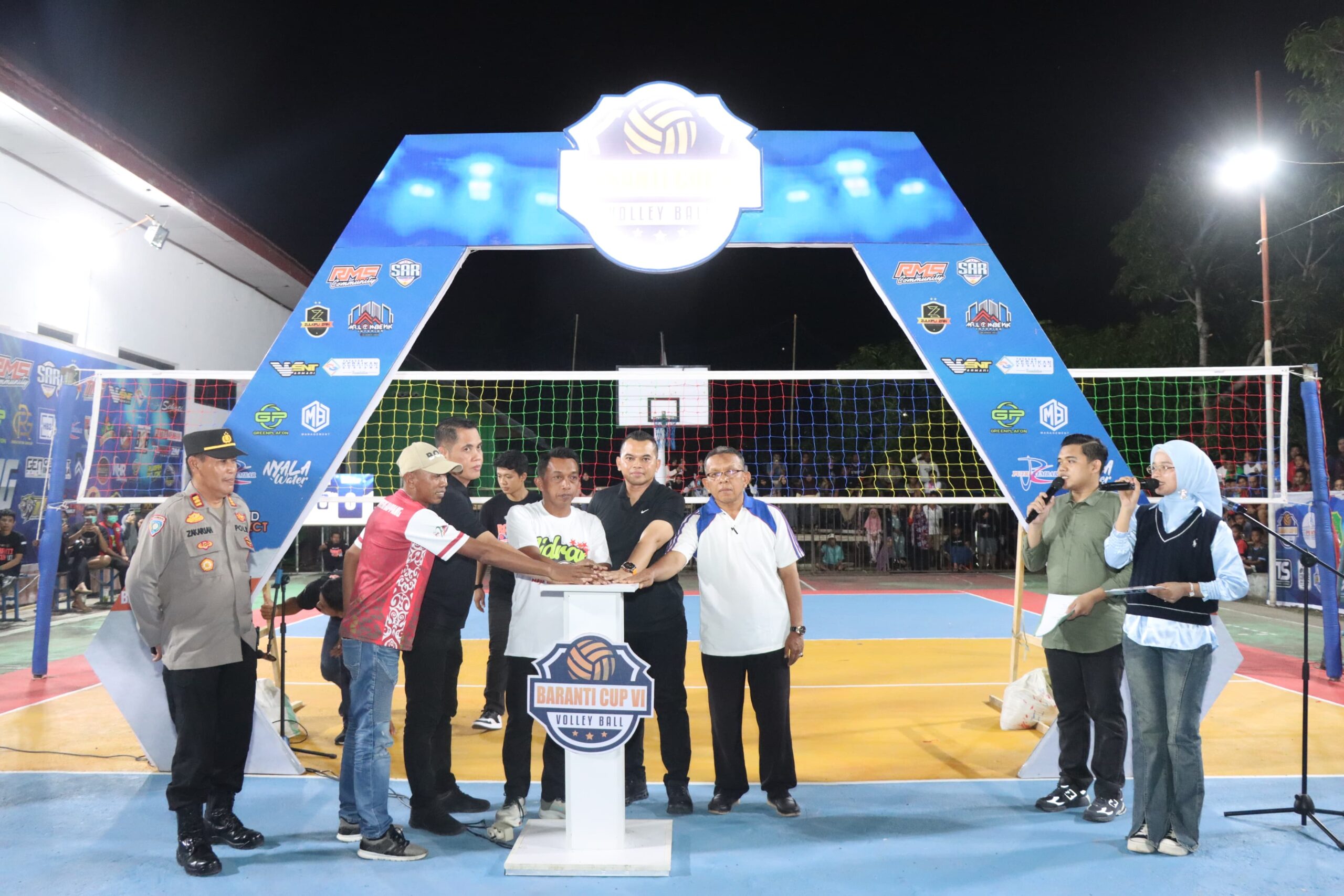 Syaharuddin dan Kapolres Sidrap Resmi Buka Baranti Cup VI, Dukung Atlet Voli Berprestasi