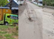 Warga Sidrap Keluhkan Jalan Amblas dan Jembatan Rusak Akibat Truk Kontainer