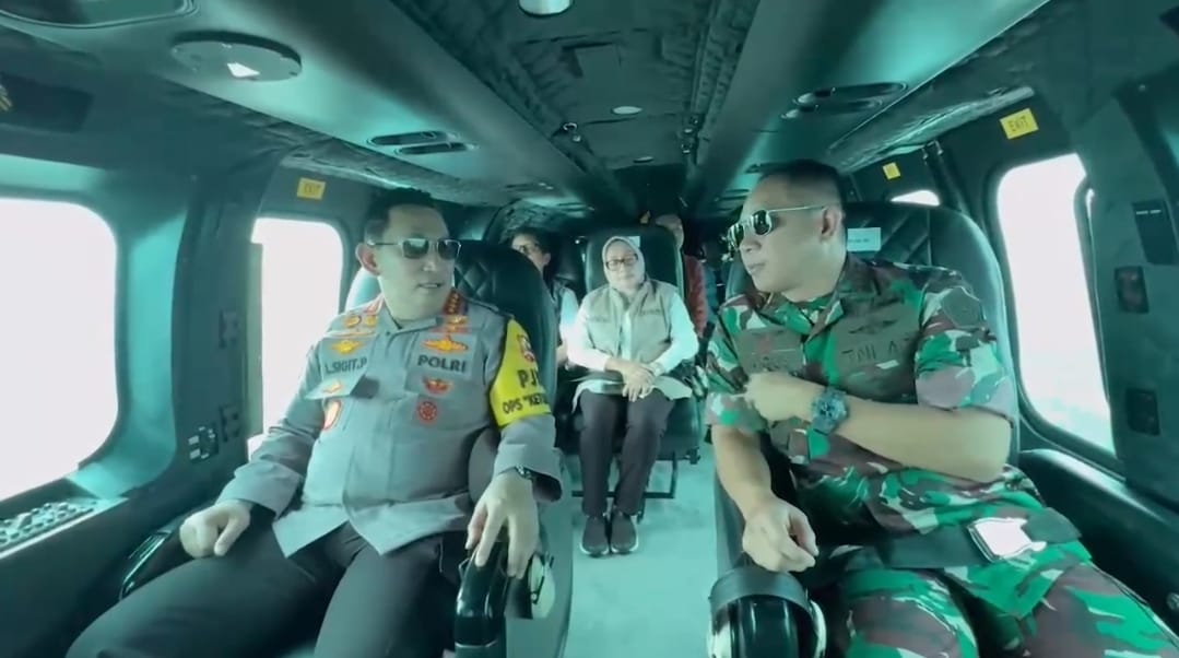 Menko PMK, Kapolri, dan Panglima TNI Pantau Arus Mudik 2025 Lewat Patroli Udara