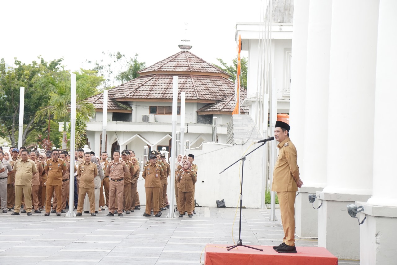 Pj Wali Kota Palopo Pimpin Apel Gabungan dan Halal Bihalal Usai Libur Idulfitri