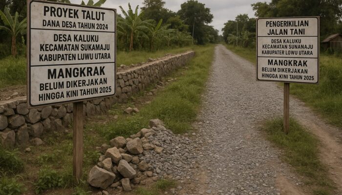 Proyek Talut di Desa Kaluku, Luwu Utara Disorot Warga