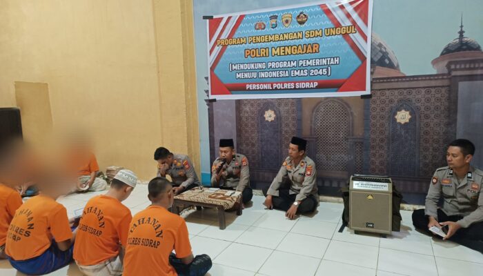 Polres Sidrap Gelar Bimbingan Rohani bagi Tahanan, Dukung Visi Indonesia Emas 2045