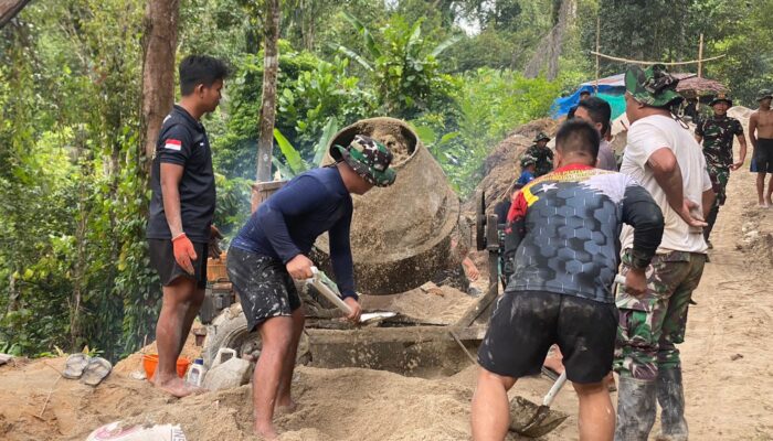 Cegah Banjir, TMMD Kodim 1403/Palopo Bangun Drainase di Pincara