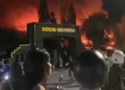 Kodim 1307/Poso Terbakar, Diduga Akibat Korsleting Listrik