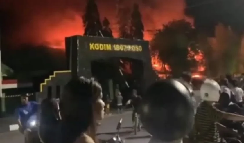 Kodim 1307/Poso Terbakar, Diduga Akibat Korsleting Listrik