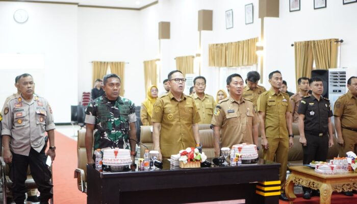 Bersiap Hadapi Kemarau, Pemkab Bone Ikuti Rakor Virtual Swasembada Pangan.