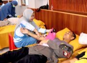 Sambut Hari Bhayangkara ke 79, Polres Sidrap Gelar Baksos Donor Darah