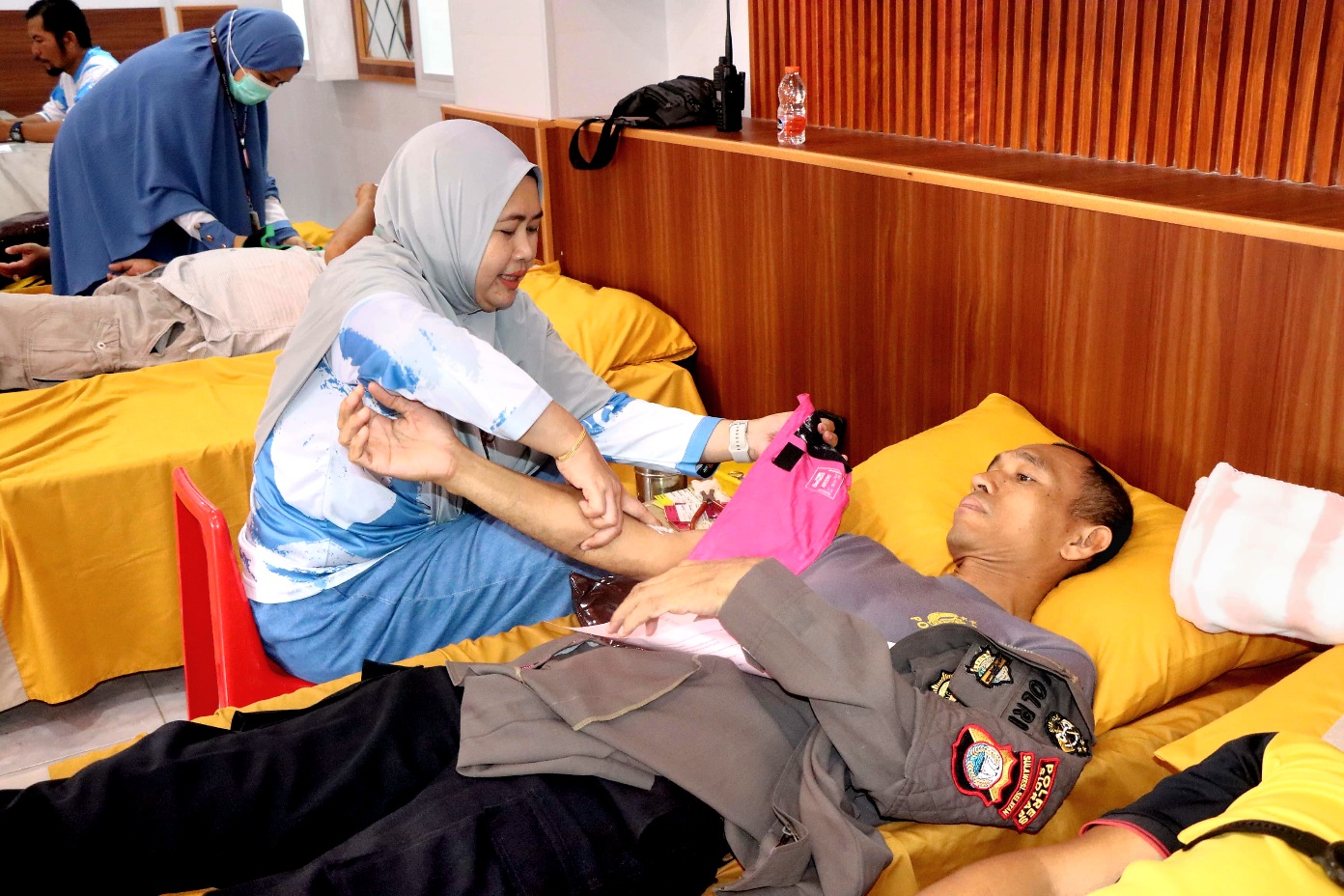 Sambut Hari Bhayangkara ke 79, Polres Sidrap Gelar Baksos Donor Darah