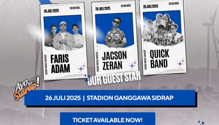 Konser Musik Spektakuler di Sidrap, Ini Jadwal dan Artisnya