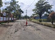 Protes Jalan Rusak, Warga Pasang Bendera di Lubang Jalan