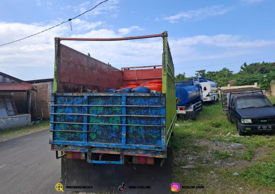 Mobil Tangki PT SGM Diamankan Polres Luwu