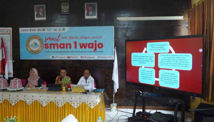 Belajar Demokrasi di Bangku Sekolah, KPU Wajo Gelar Simulasi Pemilihan OSIS