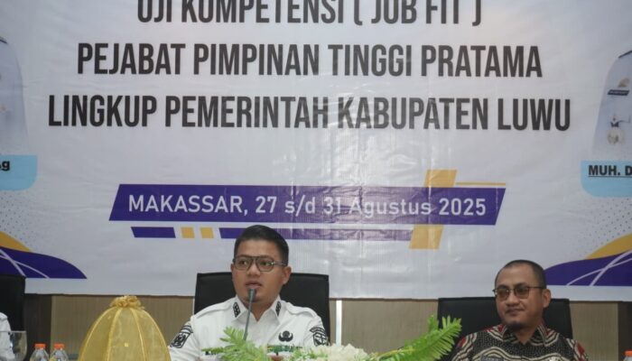 Wabup Luwu Buka Uji Kompetensi Pejabat Pimpinan Tinggi Pratama