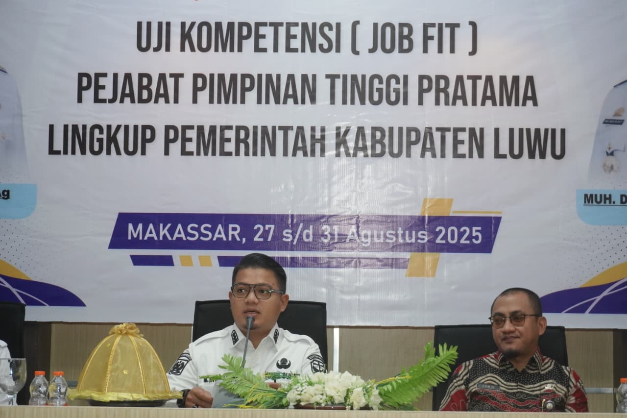 Wabup Luwu Buka Uji Kompetensi Pejabat Pimpinan Tinggi Pratama