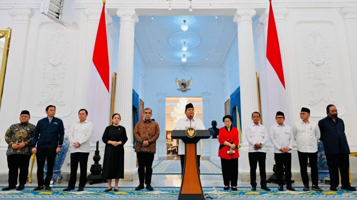 Prabowo Bersama Pimpinan Parpol Sepakat Reformasi Fasilitas DPR