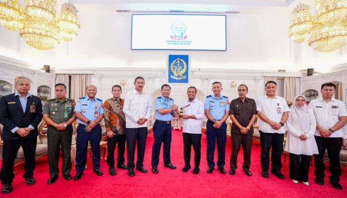 Marsekal Muda TNI Yuwono Agung Nugroho Kunjungi Gubernur Sulsel