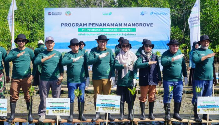 Pemkab Bone dan Pelindo Kick Off Rehabilitasi Mangrove di Hari Maritim Nasional