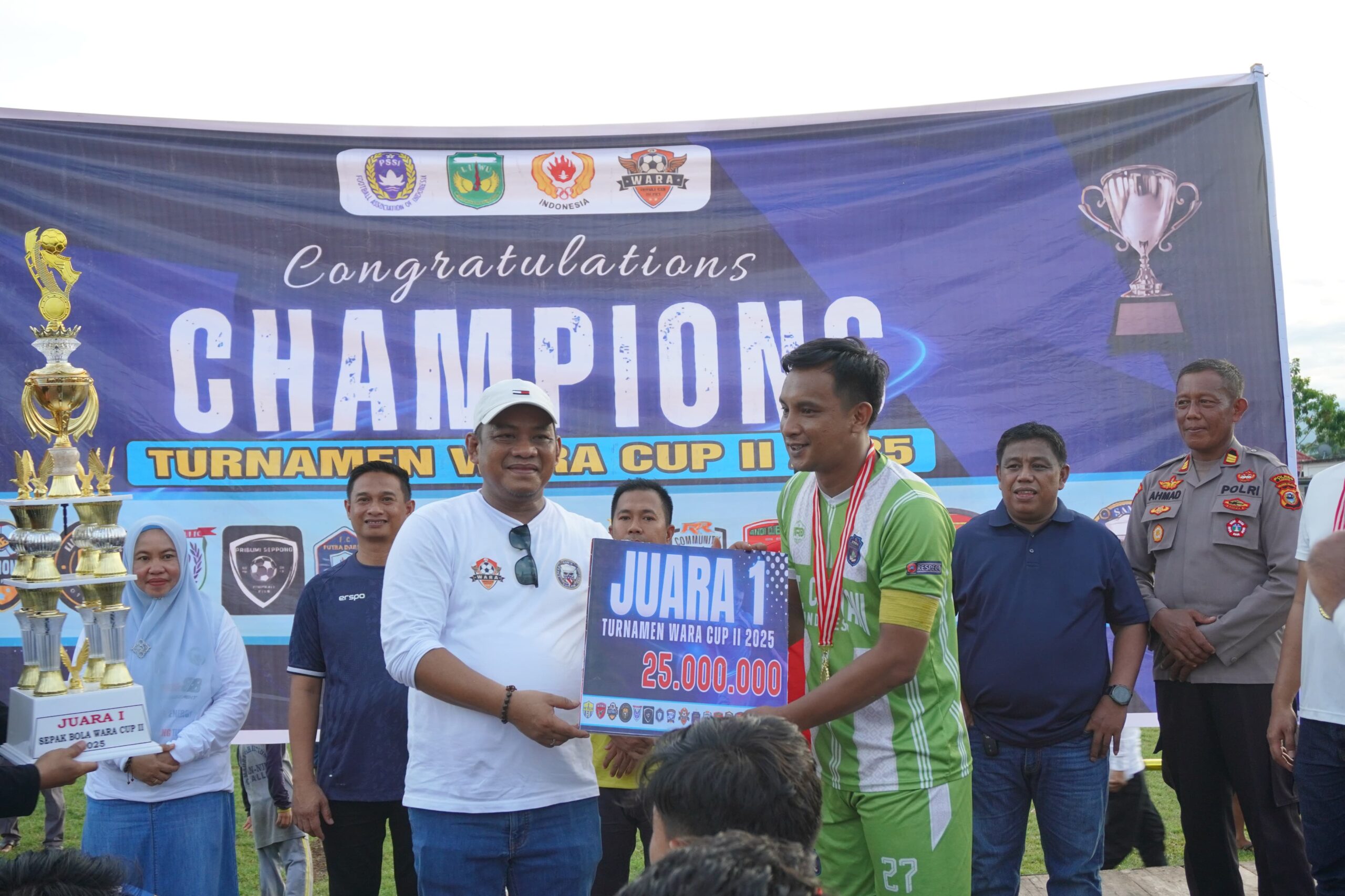 CTI Tembo’e FC Angkat Trofi Wara Cup II di Luwu