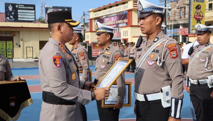 Berprestasi di E-Turjawali, Satlantas Polres Sidrap Terima Penghargaan