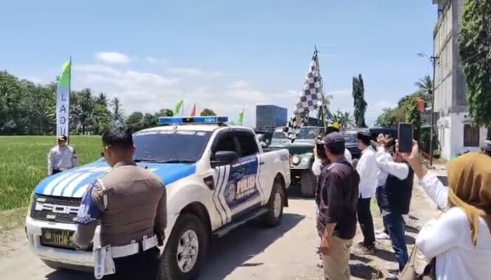 Satlantas Pinrang Kawal Rombongan X-Jaguar Menuju Puncak Karomba