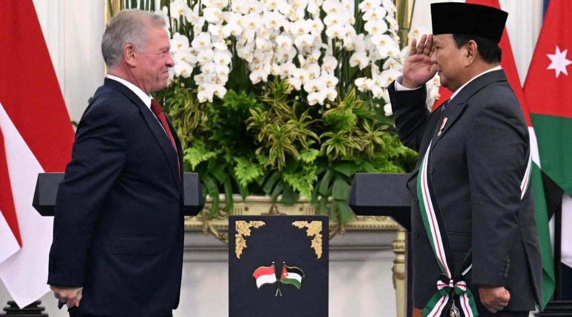 Presiden Prabowo Terima Penghargaan Tertinggi dari Raja Yordania