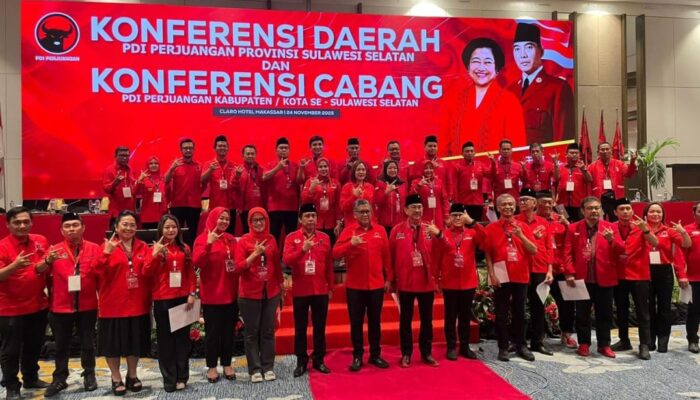ARW Kembali Pimpin PDIP Sulsel untuk Periode ke-3, Sekretaris dan Bendahara Berganti Danny Pomanto Jabat Bappilu