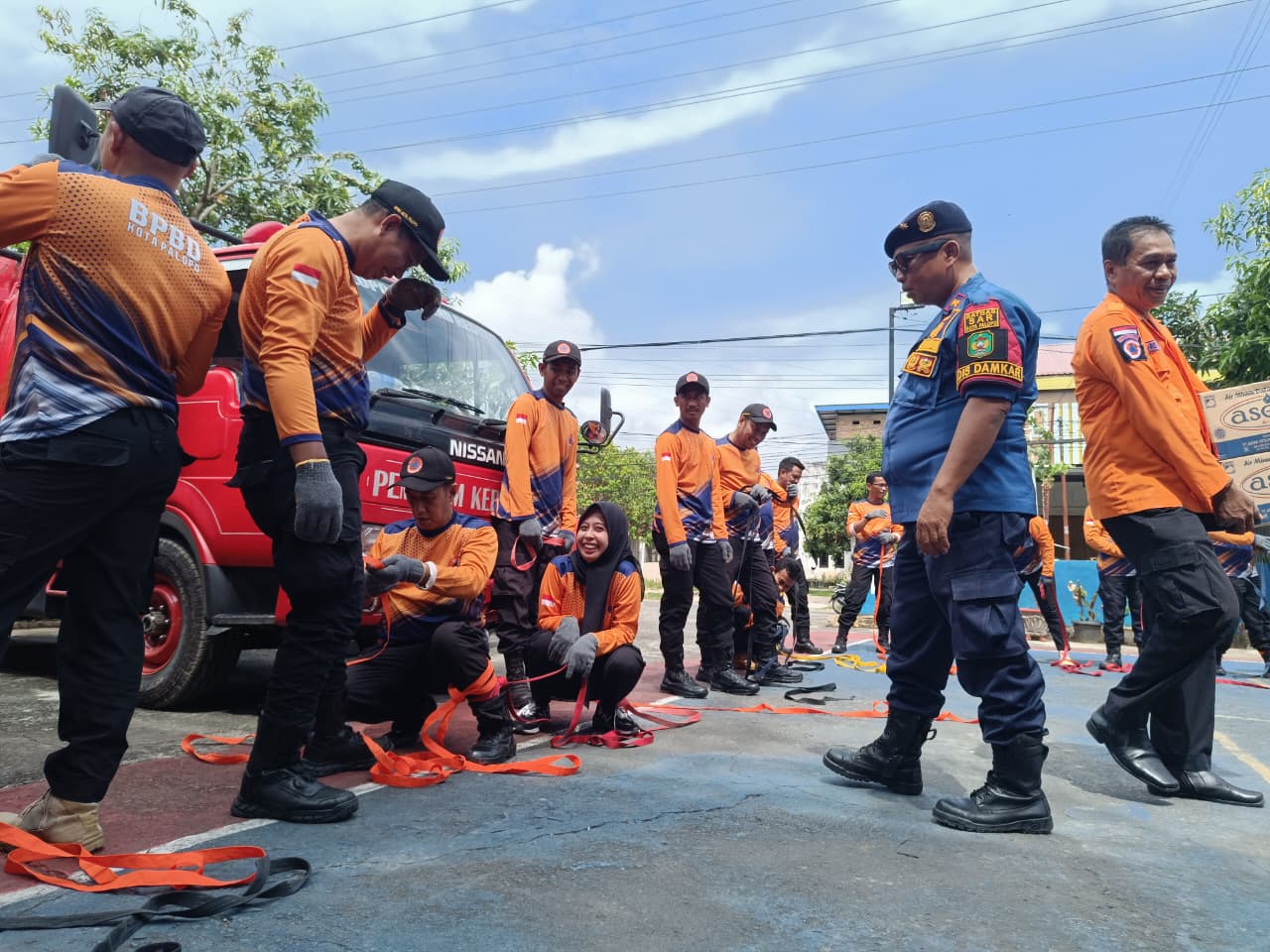 Damkar–BPBD Palopo Gelar Pelatihan Penyelamatan Bencana Alam